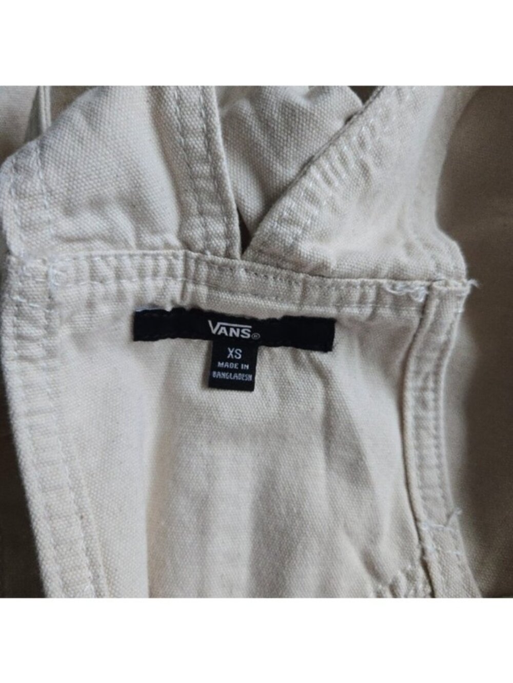 Vans Cotton Stryker Overalls Women Workwear Inspired Patches Cream New 042026 - Picture 11 of 13